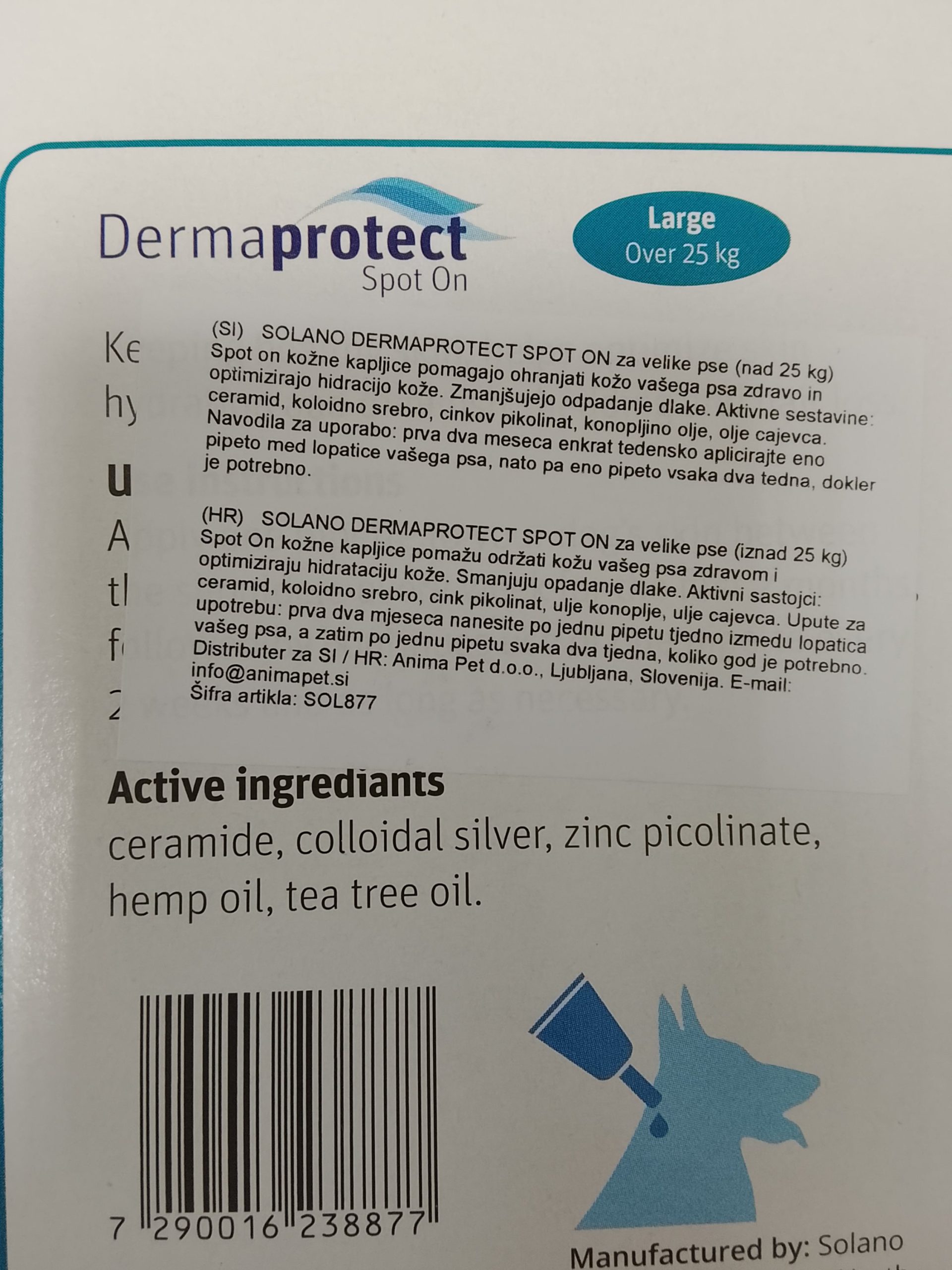 Dermaprotect spot on za pse L - Slika 2