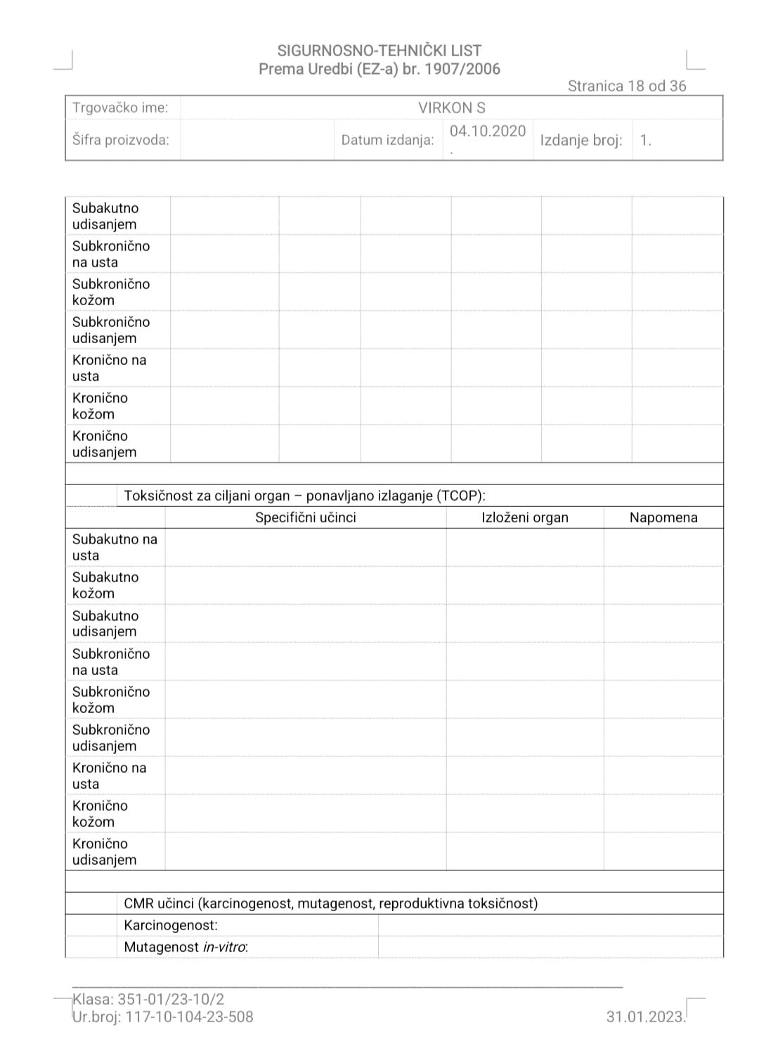 Virkon S 10 kilograma. Biocidni proizvod rabiti pažljivo.
Prije uporabe uvijek pročitati deklaraciju i podatke o proizvodu. - Slika 25