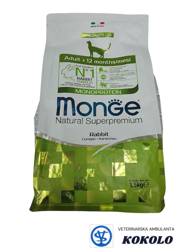 Monge Adult Cat zečetina 1,5 kg